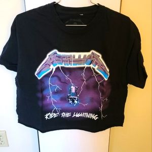 Metallica t-shirt cropped
